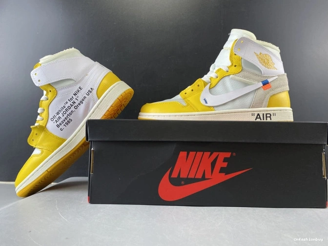 Yellow-Cone AQ0818-149 Jordan Powder Dark Air x NRG White 1 Off-White 0720